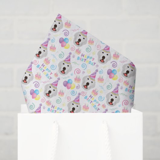 Großer Pyrenäenhund Seidenpapier (Geschenk Tasche)