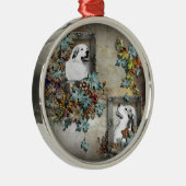 großer pyreness Hund Silbernes Ornament (Rechts)