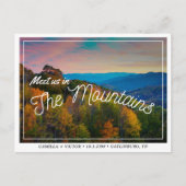 Großer, rauchiger Berg Hochzeit des Datums Postkar Postkarte (Vorderseite)