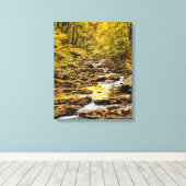 Grosser, rauchiger Nationalpark. Big Creek Leinwanddruck (Insitu (Holzboden))