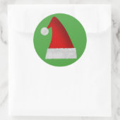 Großer Red Weihnachtsmann Runder Aufkleber (Tasche)