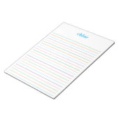 Grosser Regenbogen Personalisierter Notepad Notizblock (angewinkelt)