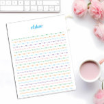 Grosser Regenbogen Personalisierter Notepad Notizblock<br><div class="desc">Fügen Sie den Text mithilfe des Vorlagenformulars hinzu. Bitte beachten Sie,  dass das Pad von der Seite und nicht von oben reißt.</div>