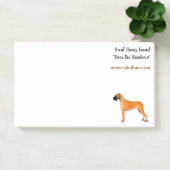 großer Rehbrauner Deutsche Dogge Block Post-it Klebezettel (Büro)