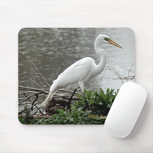 Großer Reiher Mousepad (Mit Mouse)
