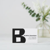 Großer Retro B Monogrammreversible des modernen Visitenkarte (Stehend Vorderseite)