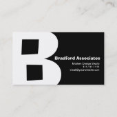 Großer Retro B Monogrammreversible des modernen Visitenkarte (Rückseite)