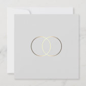 Großer Riese gekreuzte goldene Ringe Einladung (Rückseite)