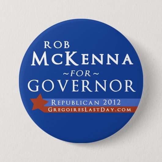 Großer Rob McKenna für Knopf des Gouverneur-2012 Button (Vorderseite)