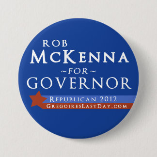 Großer Rob McKenna für Knopf des Gouverneur-2012 Button
