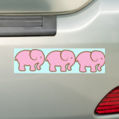 Großer rosa Elefant Autoaufkleber (Auf Auto)