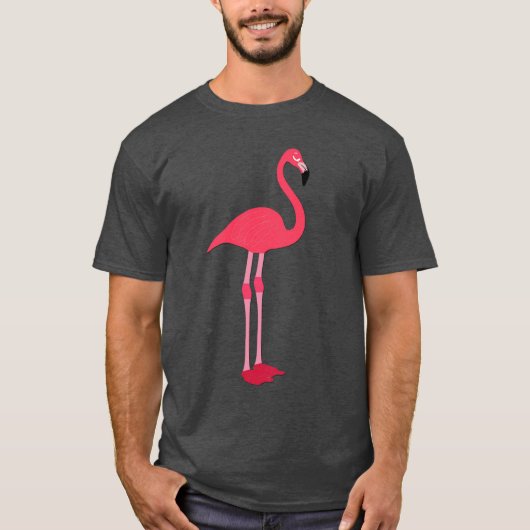 Grosser rosa Flamingo-T - Shirt (Vorderseite)