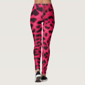 großer rosa Leopardendruck Leggings (Rückseite)