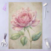 Grosser Rosa Rose Ephemera Decoupage Seidenpapier (Basteln)
