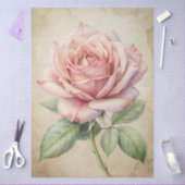Grosser Rosa Rose Ephemera Decoupage Seidenpapier (Basteln)