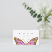 großer rosa Schmetterling Visitenkarte (Stehend Vorderseite)