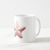 Großer rosa Seestern Kaffeetasse (VorderseiteRechts)