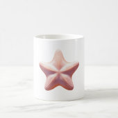 Großer rosa Seestern Kaffeetasse (Mittel)