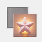 Großer rosa Seestern Magnet (Vorderseite/Rückseite)