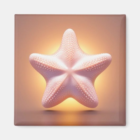 Großer rosa Seestern Magnet (Vorne)