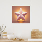 Großer rosa Seestern Poster (Küche)