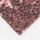 Großer Rosen-GoldImitat-Glitzer und Diamanten Fleecedecke (Ecke)
