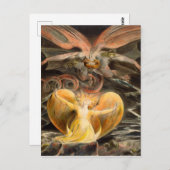 Großer Roter Drache und die Frau mit Sonne bekleid Postkarte (Vorne/Hinten)