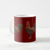 Großer roter Hahn Kaffeetasse (Vorderseite Links)