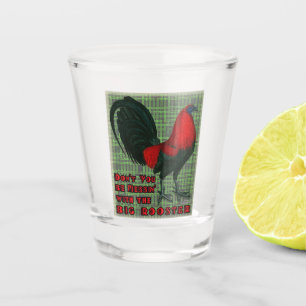 Großer Roter Hahn Schnapsglas