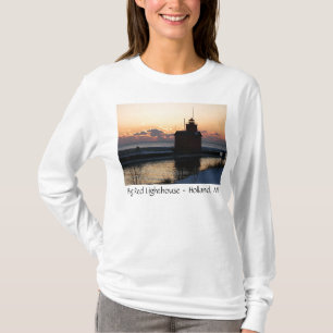 Großer roter Leuchtturm T-Shirt
