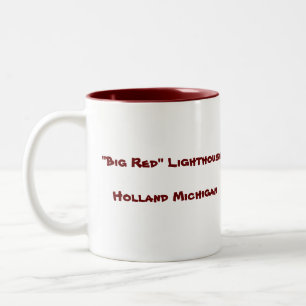 "Großer roter" Leuchtturm… Zweifarbige Tasse