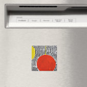 Grosser, roter Spot mit schwarzen Streifen Magnet (In Situ (Geschirrspüler))
