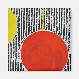 Grosser, roter Spot mit schwarzen Streifen Magnet