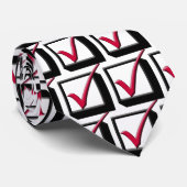 Großer roter u. schwarzer Karo-Kasten - Ticken Krawatte (Gerollt)