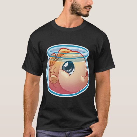 Großer runder Fisch T-Shirt (Vorderseite)