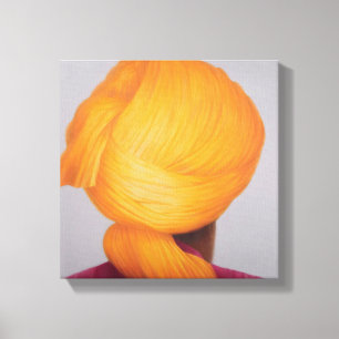 Großer Safran-Turban Leinwanddruck