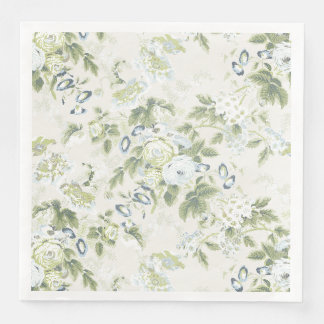 Großer Salbei-Chintz, Antike Kohlrose Serviette