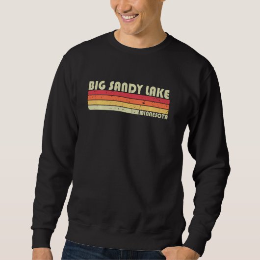 Grosser Sandstrand Minnesota Camping Sum Sweatshirt (Vorderseite)
