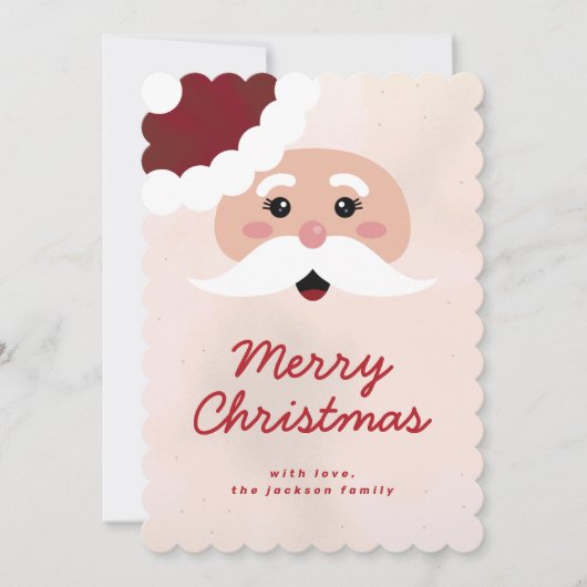 Großer Santa-Bart-Flachkarte Einladung (Vorderseite)