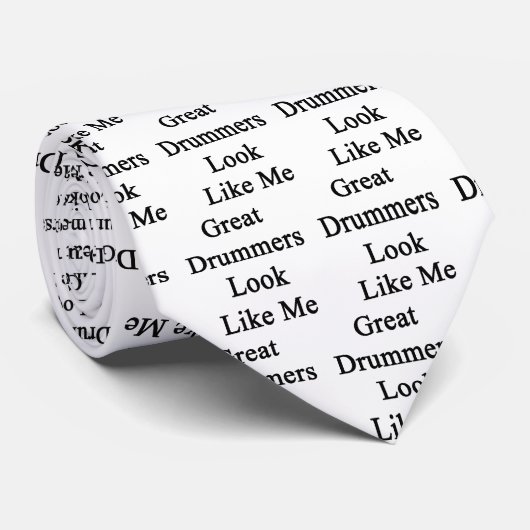 Großer Schlagzeuger-Blick mögen mich Krawatte (Gerollt)