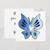 Großer Schmetterling mit Herden und Textvorlage (Vorne/Hinten)