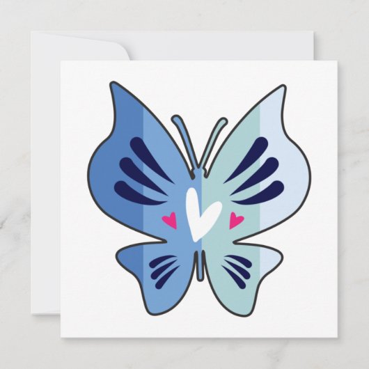 Großer Schmetterling mit Herden und Textvorlage (Vorderseite)