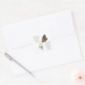 Großer Schmetterling,  Quadratischer Aufkleber (Umschlag)
