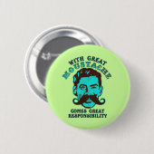 Großer Schnurrbart Button (Vorne & Hinten)