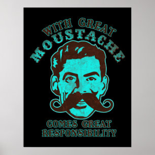 Großer Schnurrbart-Druck Poster