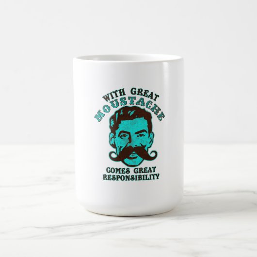 Großer Schnurrbart Kaffeetasse (Mittel)