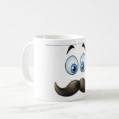 großer Schnurrbart Kaffeetasse (Vorderseite Links)