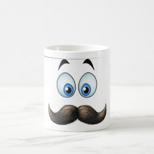 großer Schnurrbart Kaffeetasse
