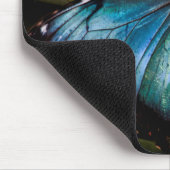 Großer, schöner, blauer Schmetterling Mousepad (Ecke)