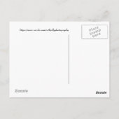 Großer, schöner, blauer Schmetterling Postkarte (Rückseite)